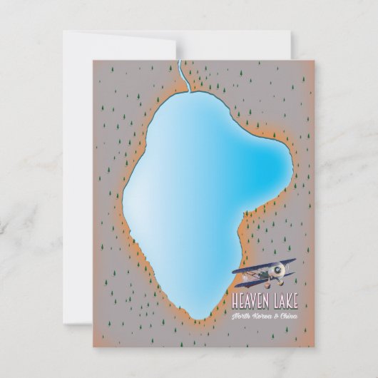 Heaven Lake North Korea & China Karte (Vorderseite)