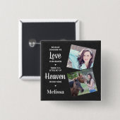 Heaven Memorial Beileid Imitate Leather Family Fot Button (Vorne & Hinten)