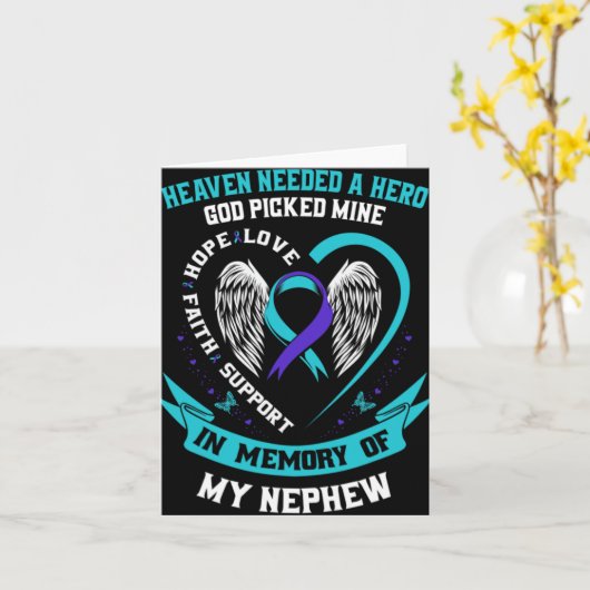 Heaven Needed A Hero God Cked My Nephew Suicide Karte (Gelbe Blume)
