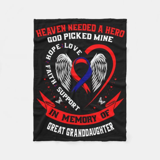 Heaven Needed A Hero God Great Granddaughter Chd A Fleecedecke (Vorderseite)