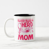 Heaven Needed A Hero God Picked My Mom Cancer Zweifarbige Tasse (Links)