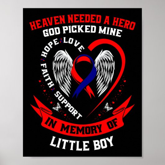 Heaven Needed A Hero God Picked Son Little Boy Chd Poster (Vorne)
