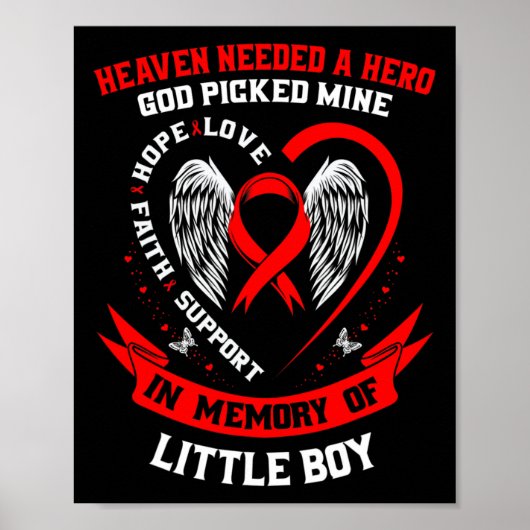 Heaven Needed A Hero God Picked Son Little Boy Hea Poster (Vorne)