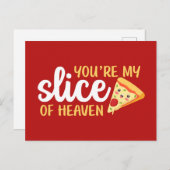 Heaven Niedlich Pizza Funny Valentine's Day Postkarte (Vorne/Hinten)