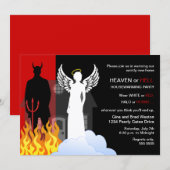 Heaven oder Hell Housewarming Party Einladung (Vorne/Hinten)