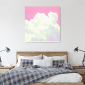 Heaven - Pink Clouds - Stretched Canvas Print Leinwanddruck (Insitu (Schlafzimmer))