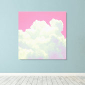 Heaven - Pink Clouds - Stretched Canvas Print Leinwanddruck (Insitu (Holzboden))