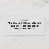 Heaven Question Bible Verse Christlich Visitenkarte (Rückseite)