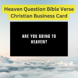 Heaven Question Bible Verse Christlich Visitenkarte