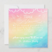 Heaven Rainbow baby Labor Delivery NICU Hospital Dankeskarte (Vorderseite)