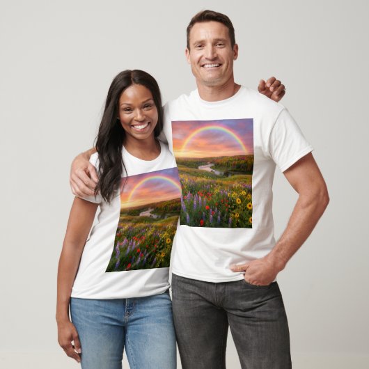 Heaven’s Path: Double Rainbow & Wildflower Dreamsc T-Shirt (Unisex)