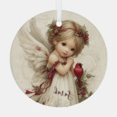 Heaven’s Touch Among the Berries Ornament Aus Glas (Rückseite)