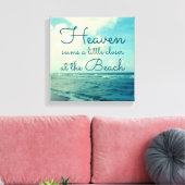 HEAVEN SCHEINT ETWAS NAHER AM STRAND LEINWANDDRUCK (Insitu (Wohnzimmer))