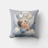 Heaven schickte Angel Baby in Clouds Babydusche Kissen (Vorderseite)