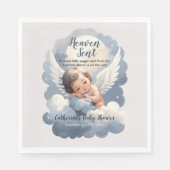 Heaven schickte Angel Baby in Clouds Babydusche Serviette (Vorderseite)