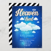 Heaven schickte Baby Dusche Einladung (Vorne/Hinten)