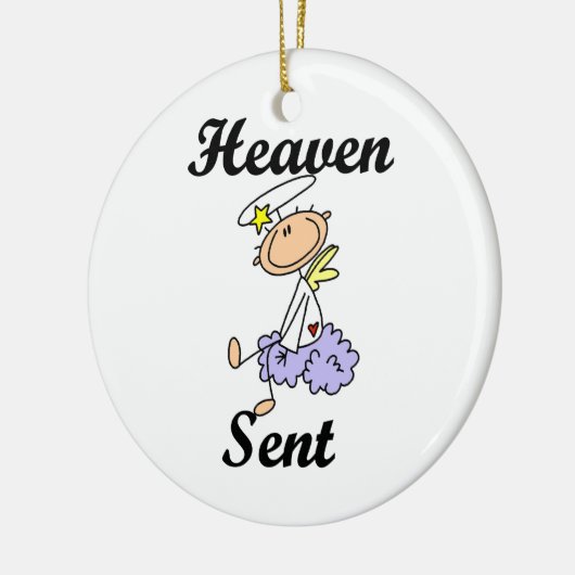 Heaven Sent Angel T - Shirt und Geschenke Keramik Ornament (Links)