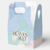 Heaven Sent Angel Wings Pastel Baby Dusche Geschenkschachtel (Geöffnet)