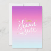 Heaven Sent Baby Duschbühne Rosa Dankeskarte (Rückseite)