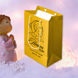 Heaven Sent Baby Dusche Gold Moon Stars Mittlere Geschenktüte