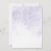 Heaven Sent Baby Dusche Lila Einladung (Rückseite)