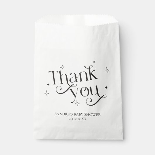 Heaven Sent Baby Dusche Vielen Dank Geschenktütchen (Vorderseite)