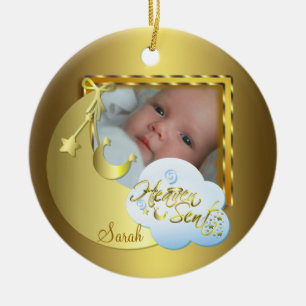 Heaven Sent Baby Foto Birth Ornament