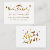 Heaven Sent Baby Showbucher Anforderung Gold Begleitkarte (Vorne/Hinten)