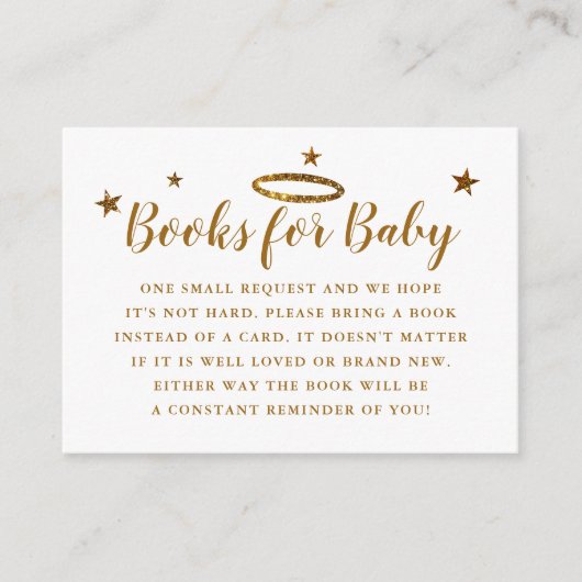 Heaven Sent Baby Showbucher Anforderung Gold Begleitkarte (Vorderseite)