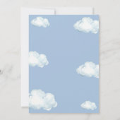 Heaven Sent Baby Shower Blue Cloud Einladung (Rückseite)