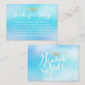 Heaven Sent Blue Baby Showbuchanfrage Begleitkarte (Vorne/Hinten)