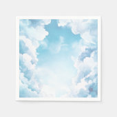 Heaven Sent Blue Sky Clouds Baby Dusche Serviette (Vorderseite)
