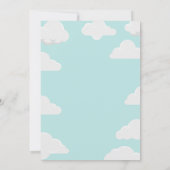 Heaven Sent Boy Baby Dusche Einladung (Rückseite)