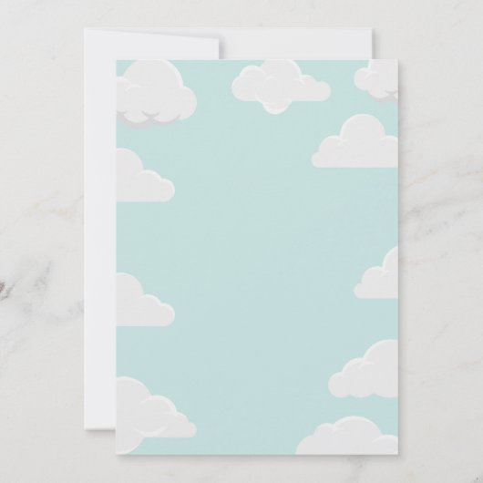 Heaven Sent Boy Baby Dusche Einladung (Rückseite)