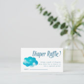 Heaven Sent Boy Diaper Raffle Ticket Begleitkarte (Stehend Vorderseite)