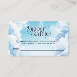 Heaven Sent Celestial Diaper Raffle Baby Dusche Begleitkarte