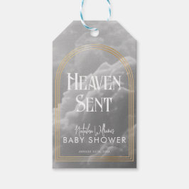 Heaven Sent Clouds Golden Neutral Baby Dusche Geschenkanhänger