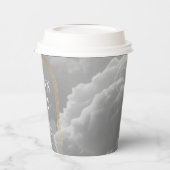 Heaven Sent Clouds Golden Neutral Baby Dusche Pappbecher (Links)