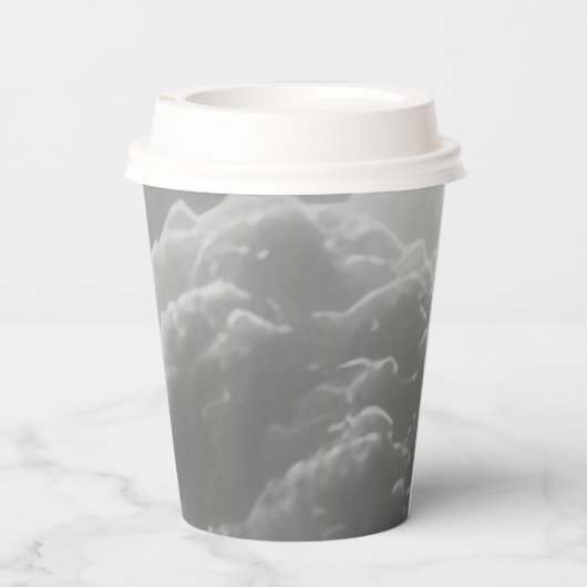 Heaven Sent Clouds Golden Neutral Baby Dusche Pappbecher (Rückseite)