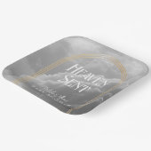 Heaven Sent Clouds Golden Neutral Baby Dusche Pappteller (Gewinkelt)