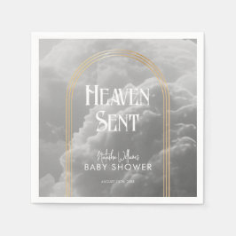 Heaven Sent Clouds Golden Neutral Baby Dusche Serviette