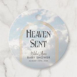 Heaven Sent Clouds Sky Boho Arch Baby Dusche Geschenkanhänger