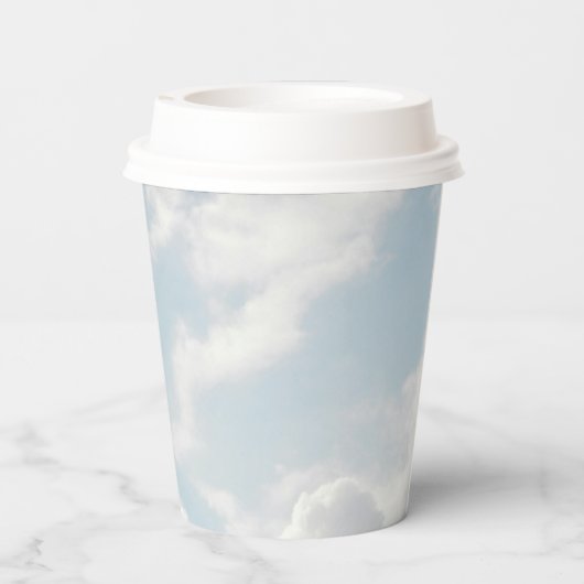 Heaven Sent Clouds Sky Boho Arch Baby Dusche Pappbecher (Rückseite)