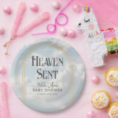 Heaven Sent Clouds Sky Boho Arch Baby Dusche Pappteller (Party)