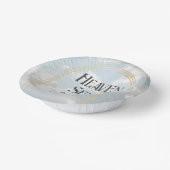 Heaven Sent Clouds Sky Boho Arch Baby Dusche Pappteller (Gewinkelt)