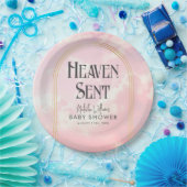 Heaven Sent Clouds Sky Boho Arch Baby Dusche Pappteller (Party)