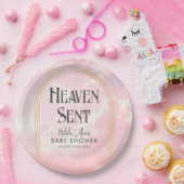 Heaven Sent Clouds Sky Boho Arch Baby Dusche Pappteller (Party)