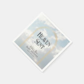 Heaven Sent Clouds Sky Boho Arch Baby Dusche Serviette (Ecke)