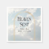 Heaven Sent Clouds Sky Boho Arch Baby Dusche Serviette (Vorderseite)