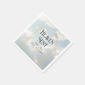 Heaven Sent Clouds Sky Boho Arch Baby Dusche Serviette (Ecke)